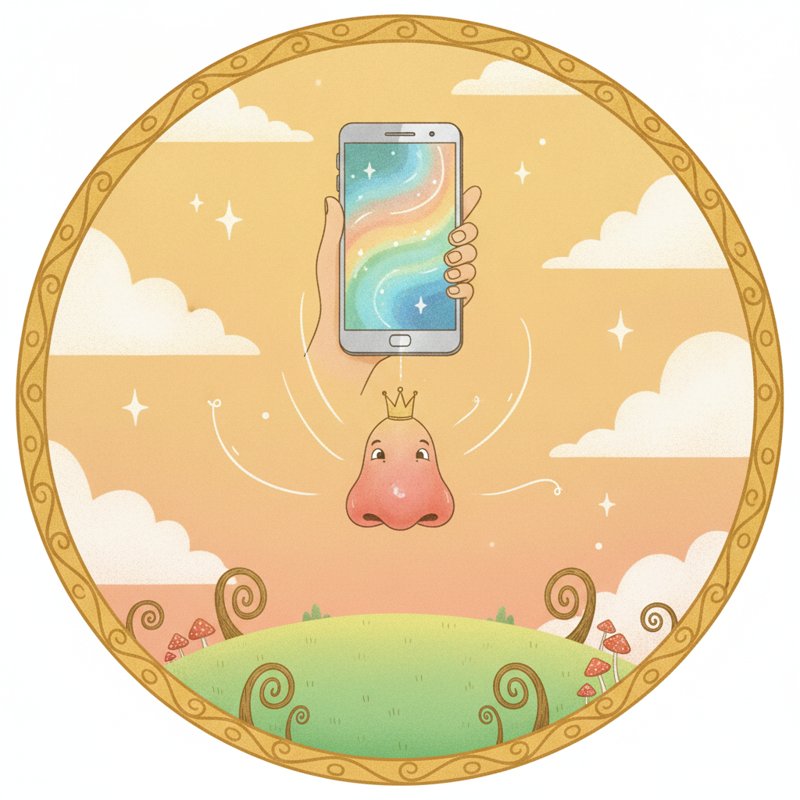 A smartphone and a nose to the sky — the iPhone, pegs nose (20) and sky (07) for 2007.